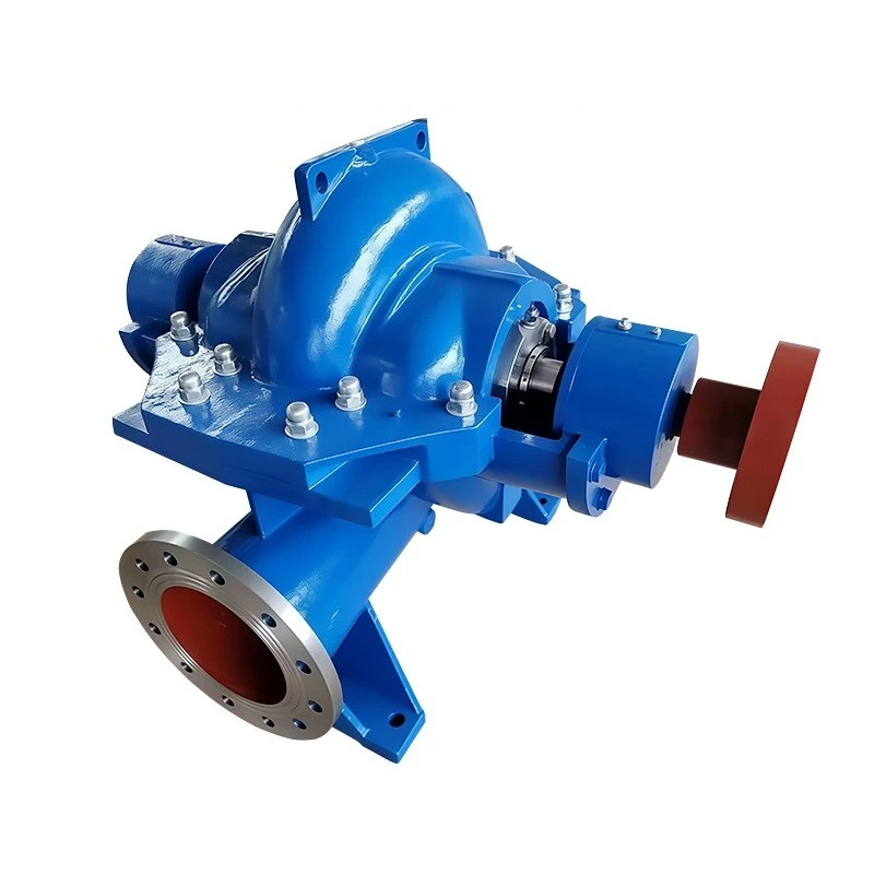 Axially-split one and two stage pumps